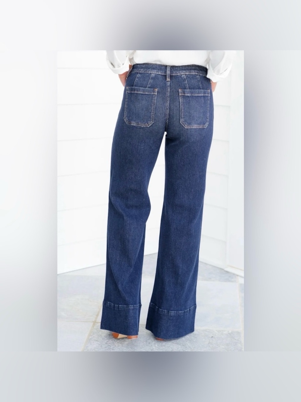 Risen x Freckled Poppy Lane Mid Rise Wide Leg Jeans Size 26 NEW - Picture 2 of 14